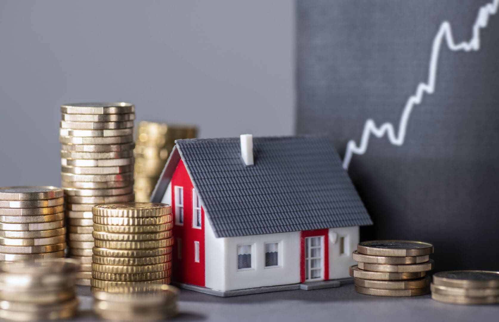 Coins and house model with upward graph