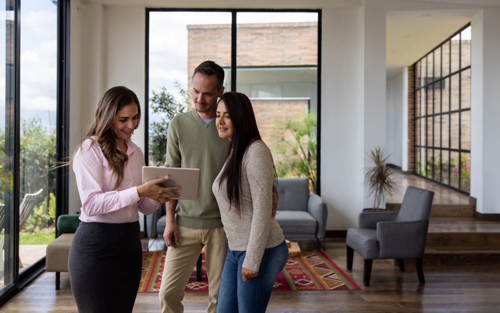 Home tour with real estate professional