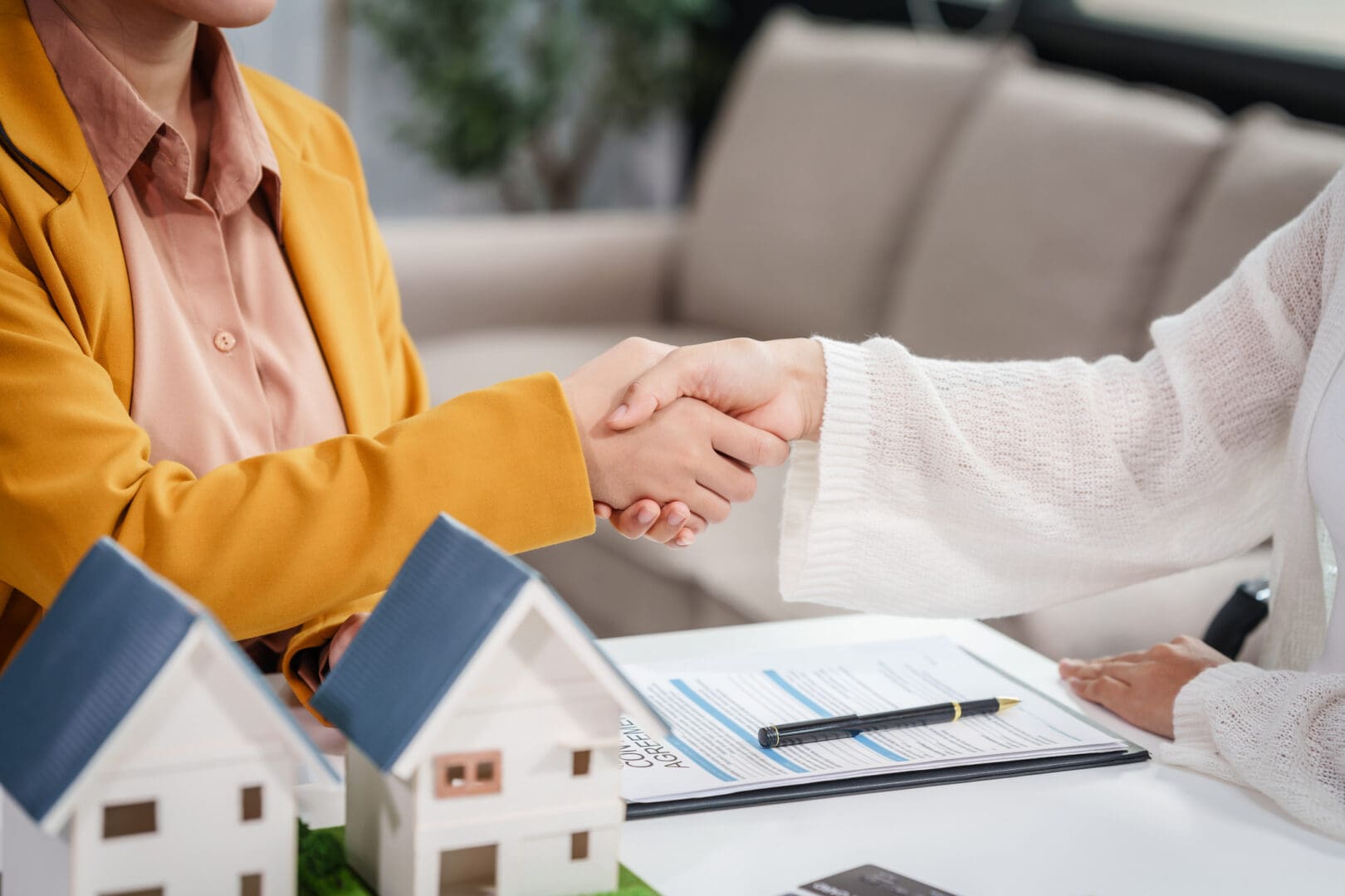 Real estate deal handshake