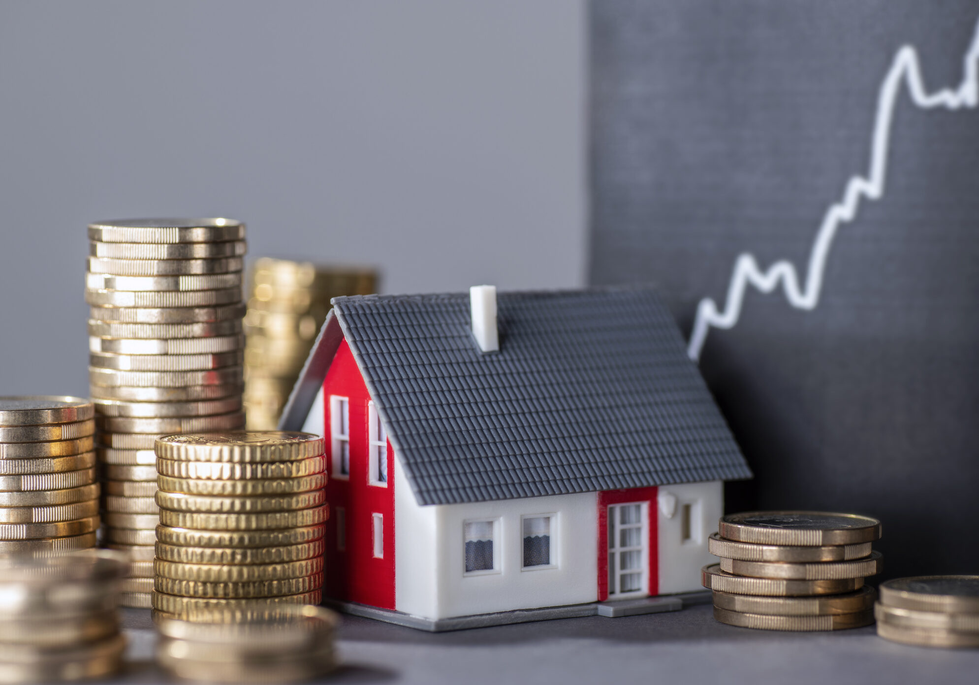 Coins and house model with upward graph