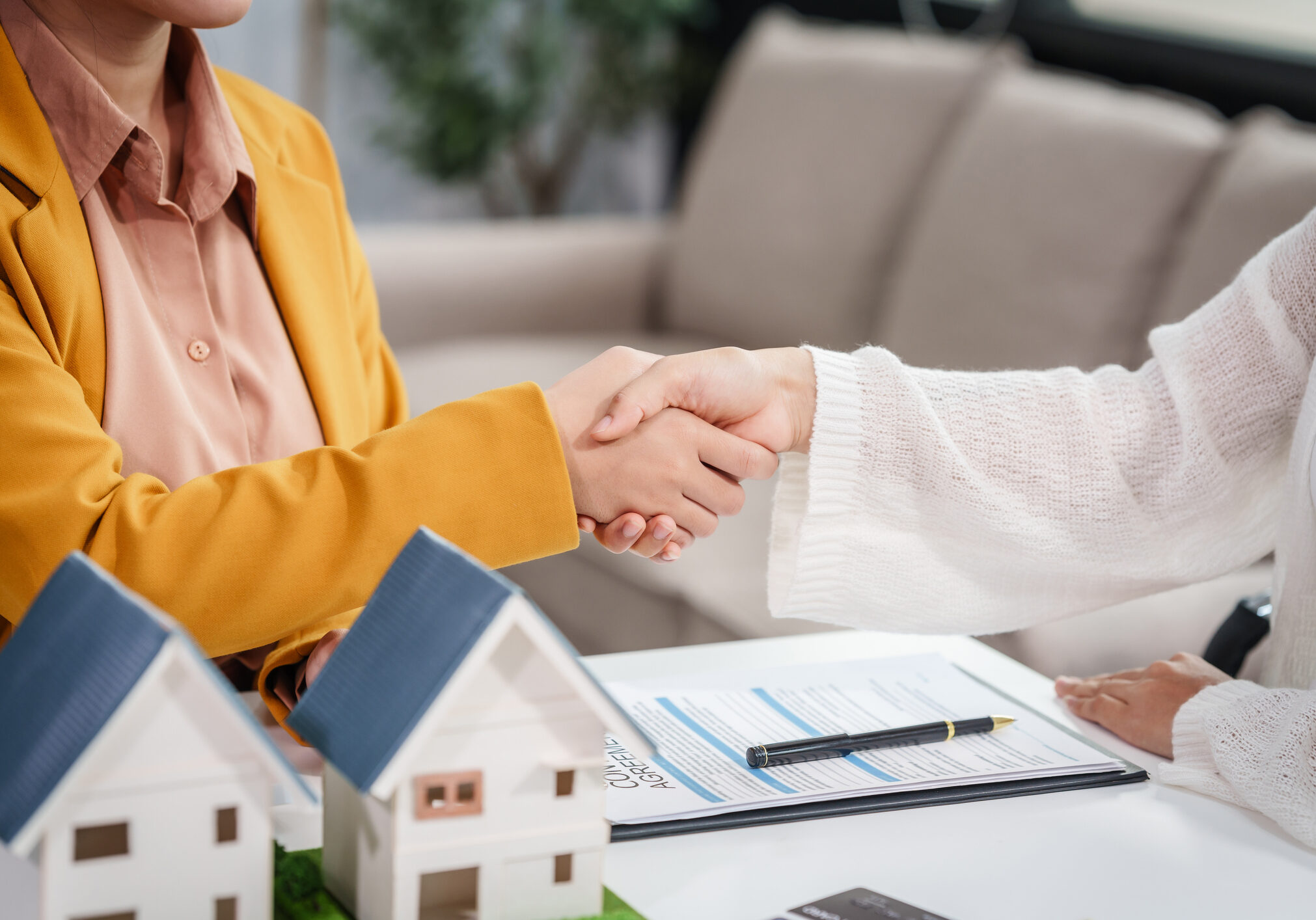 Real estate deal handshake