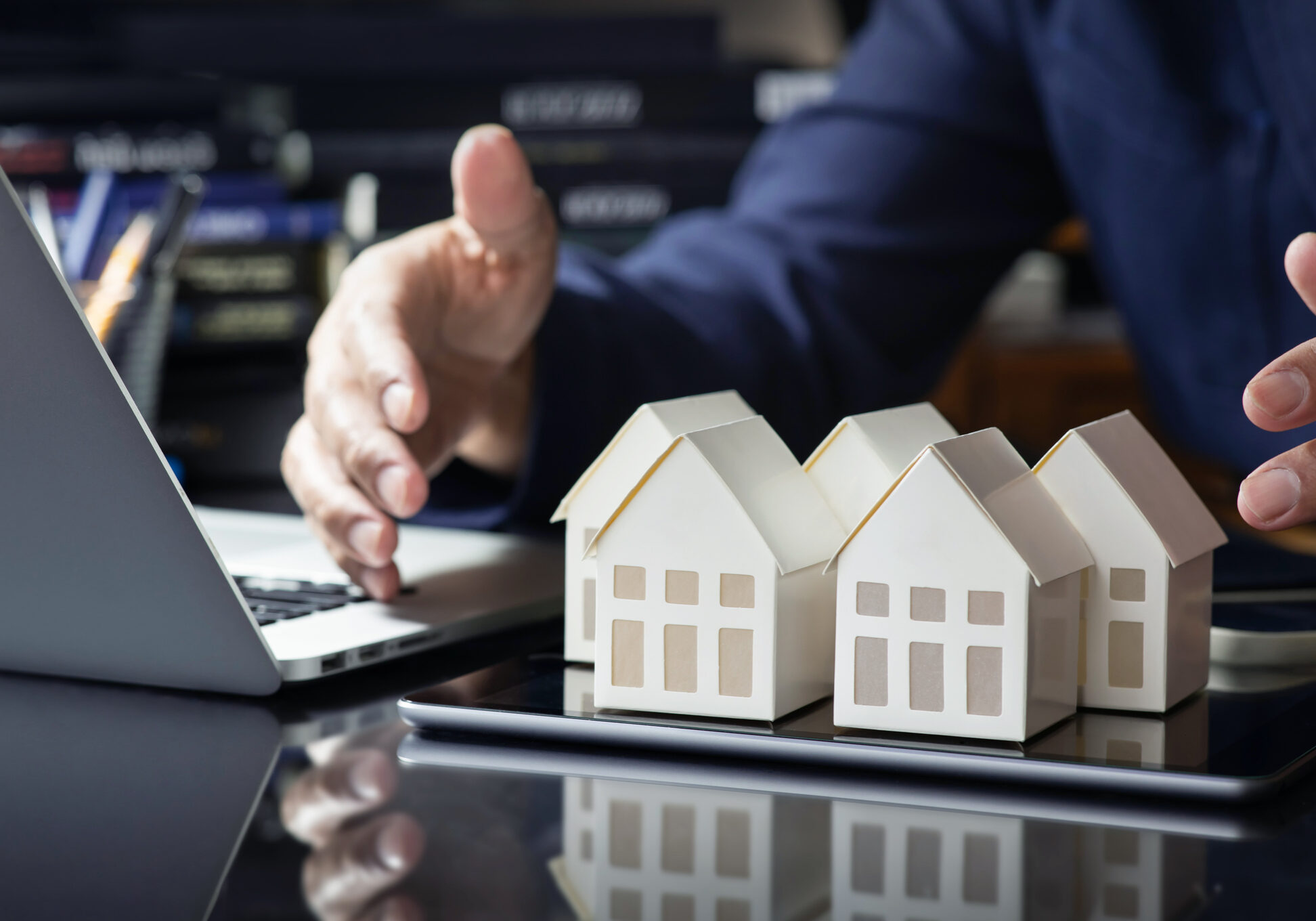 Real estate concept with small house models